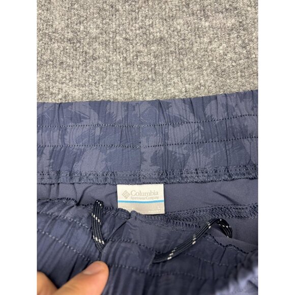 Columbia Pleasant Creek Jogger Pants Womens L Blue Omni-Shield Hiking Elastic - Picture 2 of 8